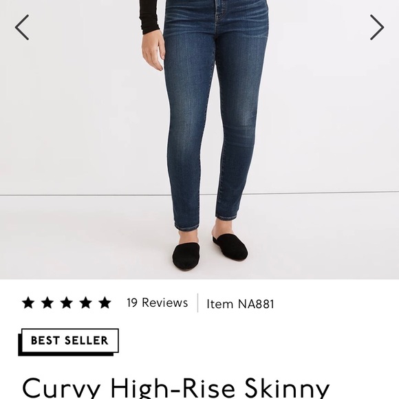 Madewell curvy high-rise skinny jeans size 27 - Picture 2 of 7